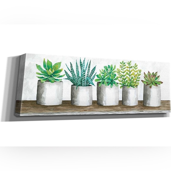 Canvas Wall Art “Succulent Pots” by Cindy Jacobs - Picture 2 of 14